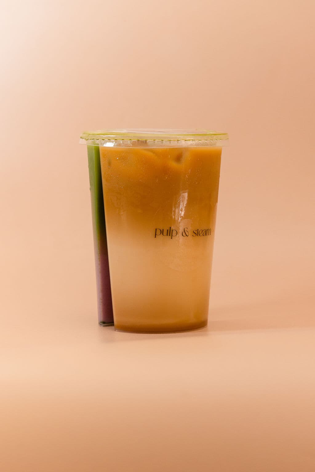 The split cup — half matcha, half coffee